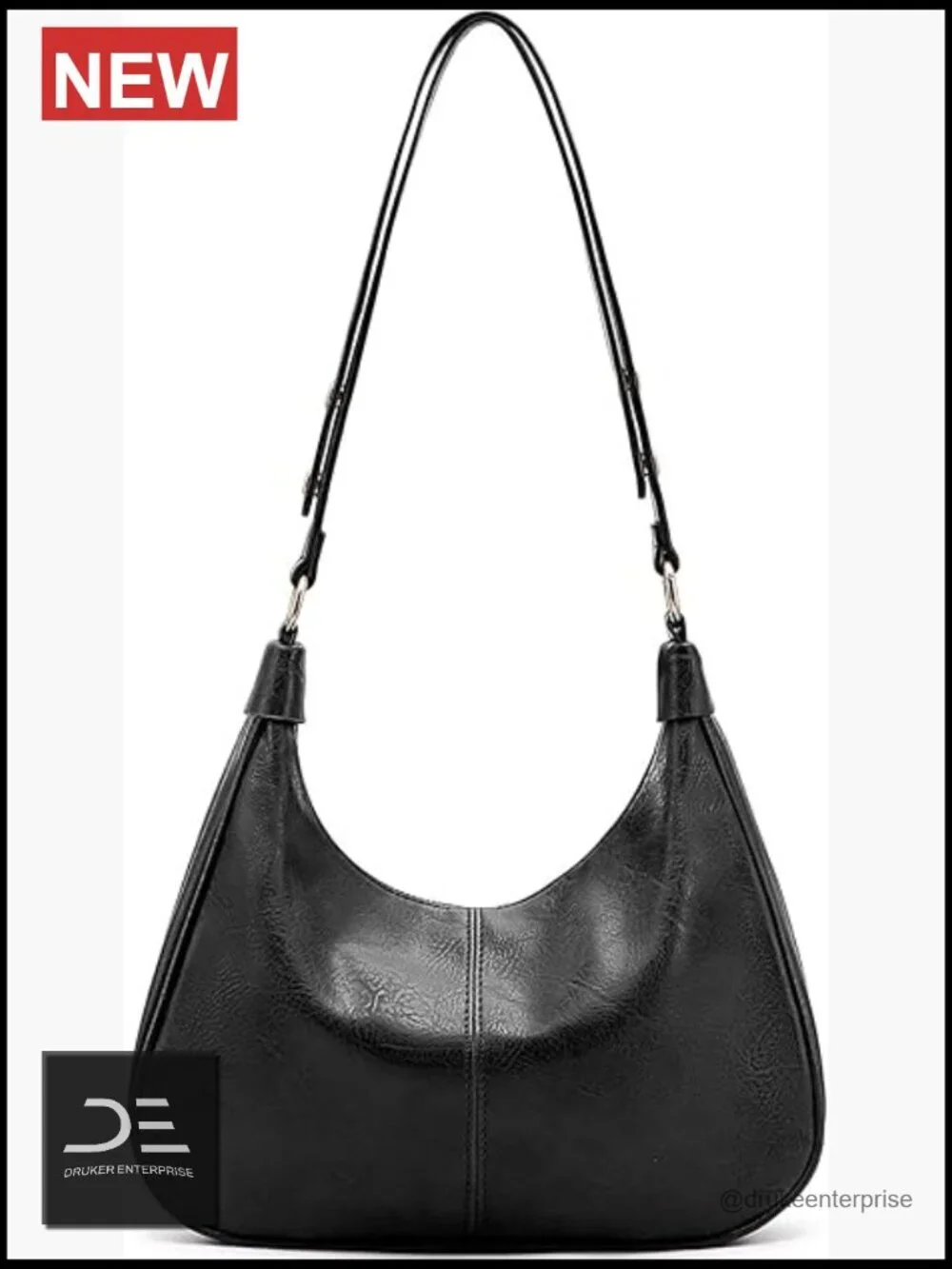 Ultra Soft Foldable Vegan Leather Crossbody Tote Hobo Bag Shoulder Purse